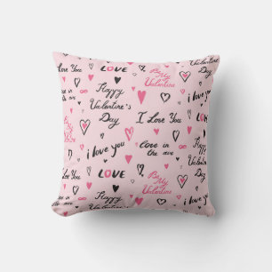 Valentinstag: "I Liebe You" Hintergrund. Kissen