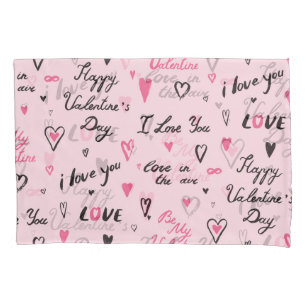 Valentinstag: "I Liebe You" Hintergrund. Kissenbezug