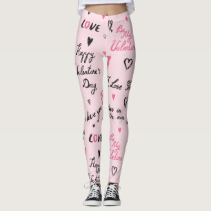 Valentinstag: "I Liebe You" Hintergrund. Leggings