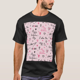 Valentinstag: "I Liebe You" Hintergrund. T-Shirt