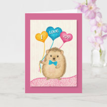 Valentinstag I Love You Süßer Igel