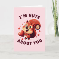 Valentinstag "Ich bin Nüsse über dich" Eichhörnche
