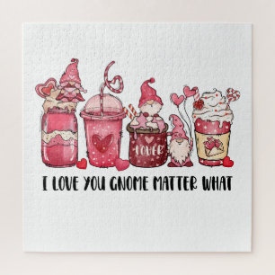 Valentinstag Ich liebe dich Gnom egal was Puzzle