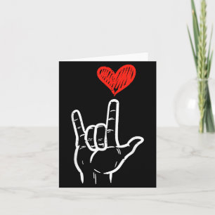 Valentinstag Ich Liebe Dich Handzeichen Asl Herz F Karte