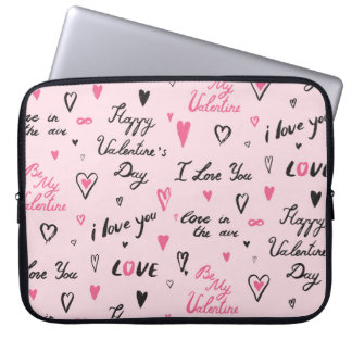 Valentinstag: 'Ich liebe dich' Hintergrund. Laptopschutzhülle