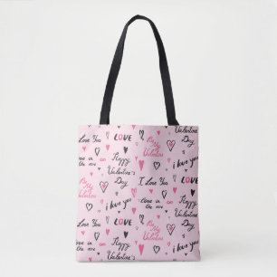 Valentinstag: 'Ich liebe dich' Hintergrund. Tasche