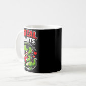 Valentinstag Ich stehle Herzen T-Rex Kaffeetasse (Vorderseite Links)