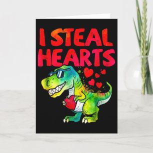 Valentinstag Ich stehle Herzen Trex Dino Kleinkind Karte