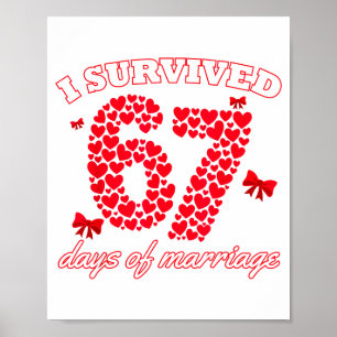 Valentinstag Ich überlebte 67 Tage Dating Lustig Poster