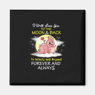 Valentinstag Ich werde dich bis zum Mond und zurüc Magnet
