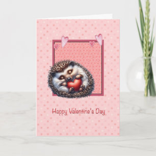 Valentinstag-Igel oder Stachelschwein-Karte Feiertagskarte