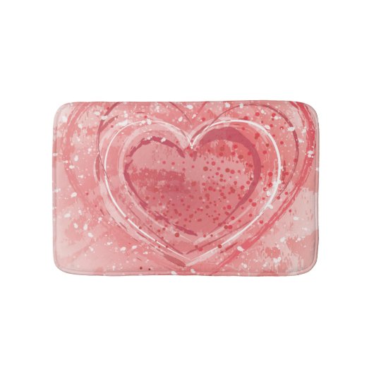 Valentinstag-Illustration Badematte (Vorderseite)