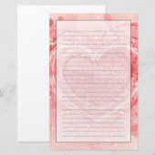 Valentinstag-Illustration Briefpapier (Vorne/Hinten)
