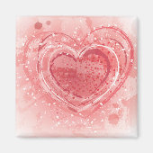 Valentinstag-Illustration Magnet (Vorne)