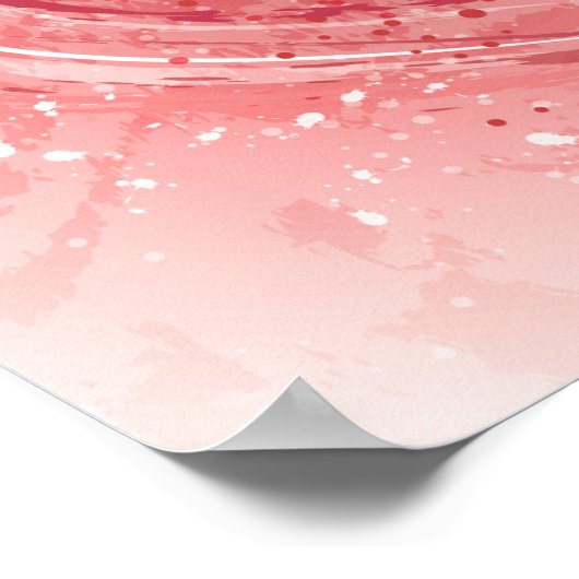 Valentinstag-Illustration Poster (Ecke)