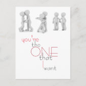 Valentinstag Illustration Postkarte (Vorderseite)