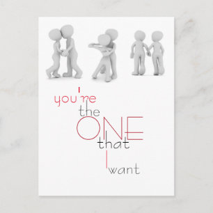 Valentinstag Illustration Postkarte