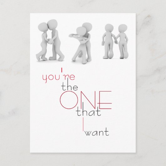 Valentinstag Illustration Postkarte (Vorderseite)