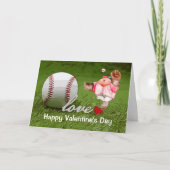 Valentinstag im Baseball Karte (Vorderseite)