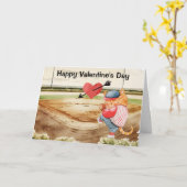 Valentinstag im Baseball Karte (Gelbe Blume)