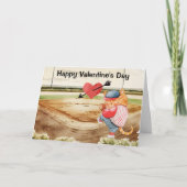 Valentinstag im Baseball Karte (Vorderseite)