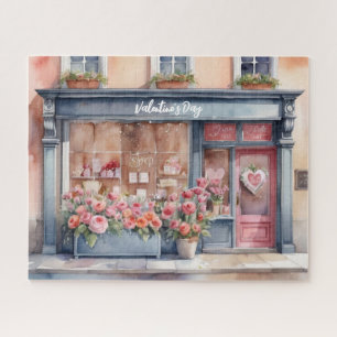 Valentinstag im Fenster "Vintage Liebe" Puzzle