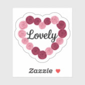 Valentinstag im Herzen Aufkleber (Blatt)