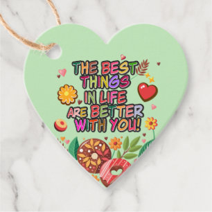Valentinstag im Klassenzimmer Boho Donuts und Blum Geschenkanhänger