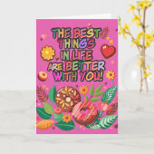 Valentinstag im Klassenzimmer Boho Donuts und Blum Karte (Gelbe Blume)