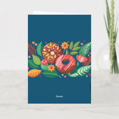 Valentinstag im Klassenzimmer Boho Donuts und Blum Karte (Rückseite)