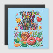 Valentinstag im Klassenzimmer Boho Donuts und Blum Magnetkarte (Vorne/Hinten)