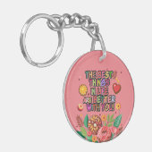 Valentinstag im Klassenzimmer Boho Donuts und Blum Schlüsselanhänger (Vorderseite links)