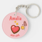 Valentinstag im Klassenzimmer Boho Donuts und Blum Schlüsselanhänger (Rückseite)