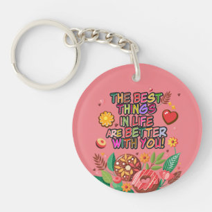 Valentinstag im Klassenzimmer Boho Donuts und Blum Schlüsselanhänger