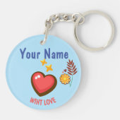 Valentinstag im Klassenzimmer Boho Donuts und Blum Schlüsselanhänger (Rückseite)