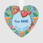 Valentinstag im Klassenzimmer Donut Blume personal Ornament (Rückseite)