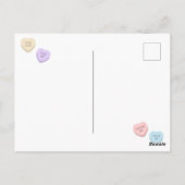 Valentinstag im niedlichen Herz Postkarte (Rückseite)