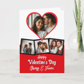 Valentinstag im personalisierten Foto und Text Karte (Vorderseite)