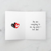 Valentinstag im personalisierten Foto und Text Karte (Innenseite)