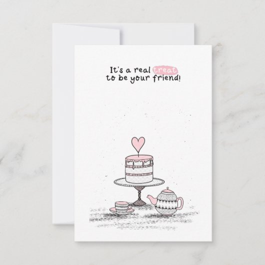 Valentinstag im Unterricht Mitteilungskarte (Vorderseite)