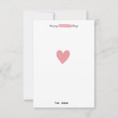 Valentinstag im Unterricht Mitteilungskarte (Rückseite)