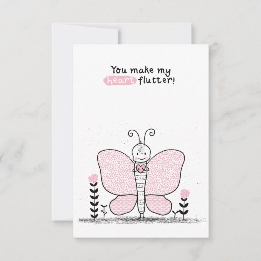 Valentinstag im Unterricht Mitteilungskarte (Vorderseite)