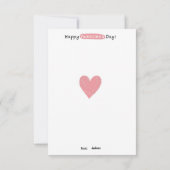 Valentinstag im Unterricht Mitteilungskarte (Rückseite)