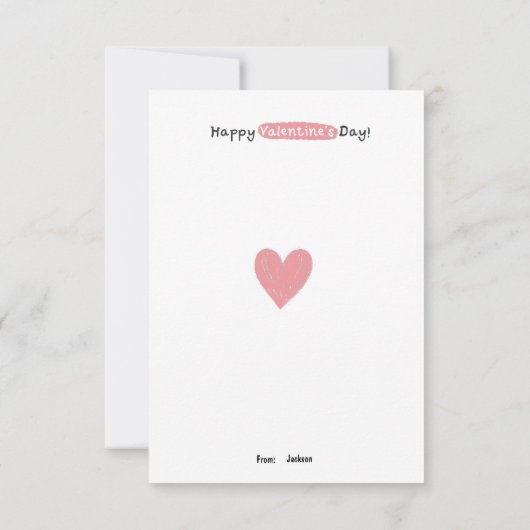 Valentinstag im Unterricht Mitteilungskarte (Rückseite)