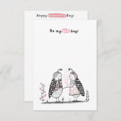 Valentinstag im Unterricht Mitteilungskarte (Vorne/Hinten)