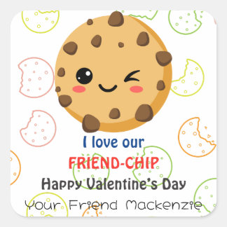 Valentinstag im Unterricht Quadratischer Aufkleber