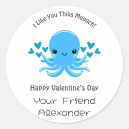 Valentinstag im Unterricht Runder Aufkleber