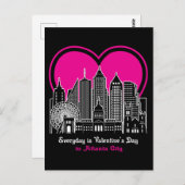 Valentinstag in Atlanta Postkarte (Vorne/Hinten)