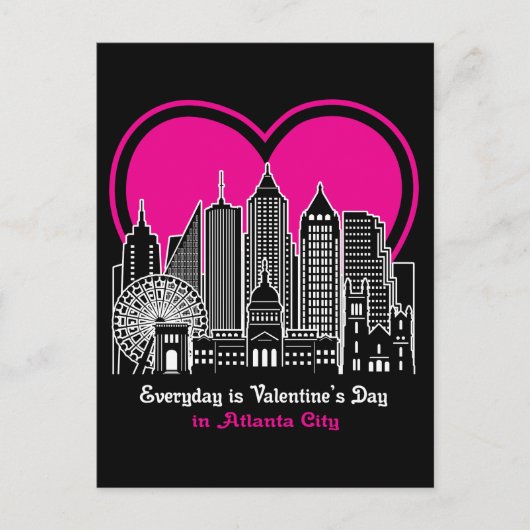 Valentinstag in Atlanta Postkarte (Vorderseite)