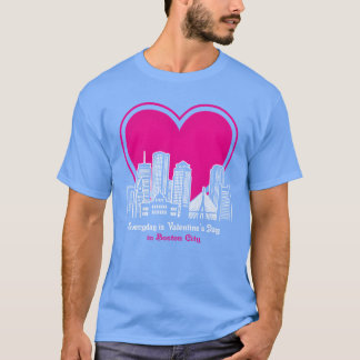 Valentinstag in Boston City Familie T-Shirt